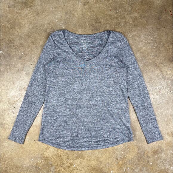 American Eagle Soft & Sexy Plush V‑neck Sweater‎ Gray Women’s Small - Picture 1 of 10